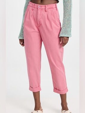 Pistola Rose Pink Pleated Chino Pants